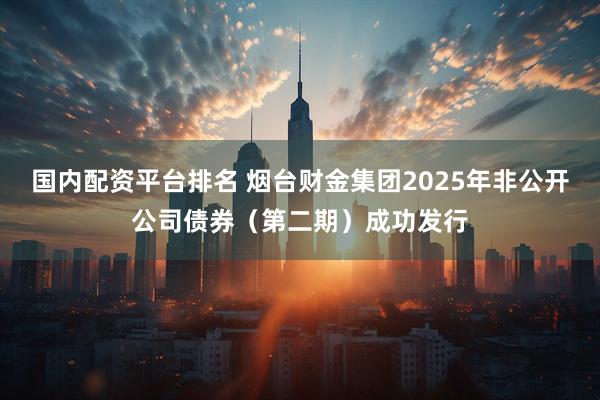国内配资平台排名 烟台财金集团2025年非公开公司债券（第二期）成功发行